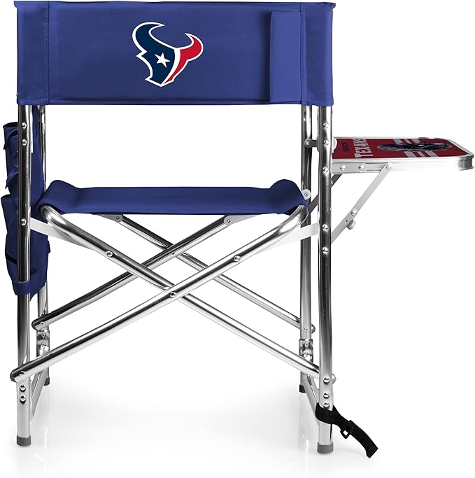 Picnic TIME NFL Unisex-Adult NFL Sports Chair with Side Table, Beach Chair, Camp Chair for Adults
