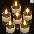 PChero 6 Pack Solar Tea Lights Outdoor Waterproof, Small Solar Lights with Dusk to Dawn Sensor, LED Tealight Candles for Lantern Garden Camping Outside Patio Home Decor,1.5" x 2.1"