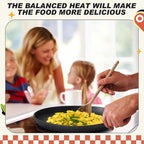 Maxdot 2 Pcs Small Cast Iron Griddle Pan 11.4 Inch Easter 4th of July Round Cast Iron Pizza Pan Camping Skillets Mini Carbon Steel Griddle for BBQ, Baking, Grilling, in the Oven, on the Stove or Grill