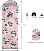 QOOMO Axolotl Cute Camping Sleeping Bags,3 Season Warm & Cool Weather,Lightweight,Waterproof Sleeping Bags for Adults & Kids,Traveling,and Outdoors