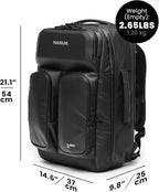 NANUK N-EDC 35L Carry-On Travel Backpack – Water-Resistant Laptop Backpack for Work Travel and Everyday Carry – Compact & Expandable, TSA-Ready, Smart Organization – Black