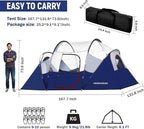 HIKERGARDEN 10 Person Camping Tent - Portable Easy Set Up Family Tent for Camp, Windproof Fabric Dome Tent Outdoor for Hiking, Backpacking, Traveling-14'x11'x74in(H)