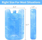 Ice Packs for Lunch Boxes Cooler Tote Bags Reusable Refreezable Cold Slim Large Cheap Hard Protable Icepacks for Bento Shipping Beach Camp Car