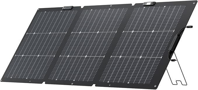 EF ECOFLOW 160 Watt Portable Solar Panel for Power Station, Foldable Solar Charger with Adjustable Kickstand, Waterproof IP68 for Outdoor Camping RV Off Grid System