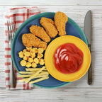 Wrova 40Pack plates and bowls sets for kids - Unbreakable wheat straw dinnerware sets service for 8 - Alternative plastic 40pcs dish sets for kitchen, camping and indoors dinning - (Colorful)