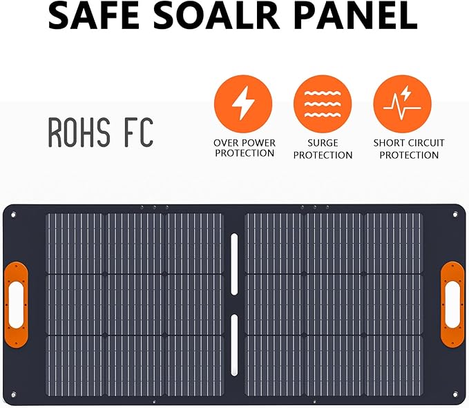 ALLWEI Solar Generator with Panels Included - 300W/256Wh LiFePO4 Battery Portable Power Station with 100W Solar Panel, Solar Powered Bank Generator for Camping,Home Use, Power Outage