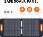 ALLWEI Solar Generator with Panels Included - 300W/256Wh LiFePO4 Battery Portable Power Station with 100W Solar Panel, Solar Powered Bank Generator for Camping,Home Use, Power Outage