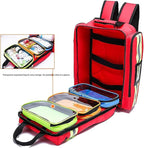 Empty First Aid Bag Emergency Responder Trauma Bag First Aid Kit Bag Large Medical Backpack for Travel Camping Cycling Outdoor Survival First Aid(Blue)