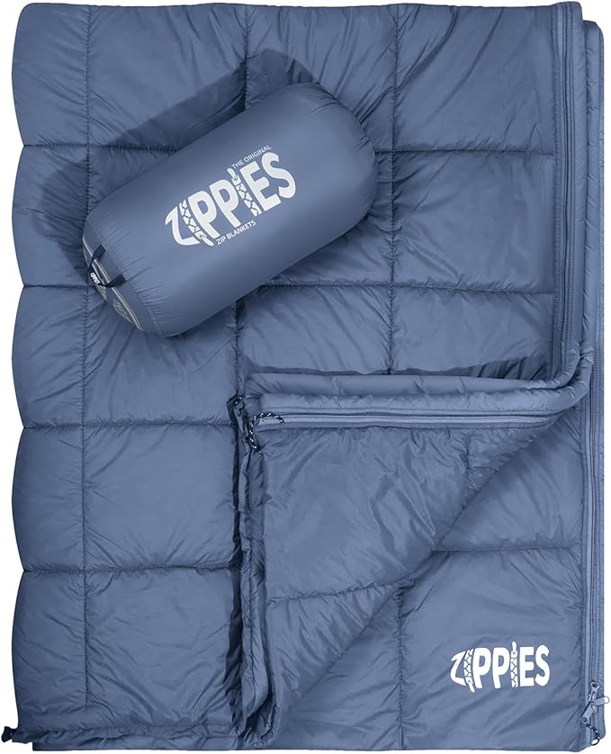 3M Thinsulate Insulation Puffy Camping Blanket for Cold Weather, Queen Size Warm Camping Quilt with Zipper, Waterproof Outdoor Sleeping Bag for Hammock, Cozy & Versatile Gift for Men and Women