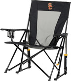 GCI Outdoor Comfort Pro Rocker Camping Chair | Portable Folding Rocking Chair with Durable Armrests & Drink Holder | Official Collegiate Licensed Sideline Sports Chair | USC Trojans