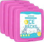 MIYCOO Ice Packs for Lunch Boxes & Lunch Bag - Quick Freeze Ice Pack Space Saving Freezer Packs - Reusable Slim Original Cool Pack - Cooler Accessories for Beach, Camping and Fishing