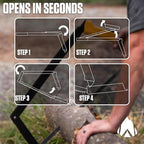 AGAWA - BOREAL21-21 Inch Folding Saw with All-Purpose Saw Blade - Camping Gear For Hiking, Fishing, Hunting, Bushcraft & Survival Kit (Black Frame/Yellow Handle)