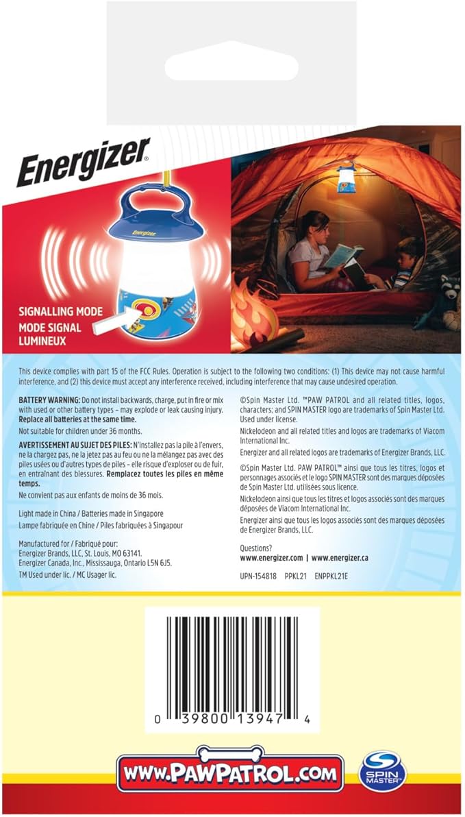 Energizer PAW Patrol Kids LED Lantern, Great Light for Kids, Batteries Included