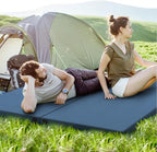 Tangkula Memory Foam Sleeping Pad, Roll Up Floor Mattress with Carry Bag, Non-Slip Bottom, Guest Floor Folding Bed for Sleepover, Portable Camping Mattress for Indoor Outdoor Car Travel Cot Tent