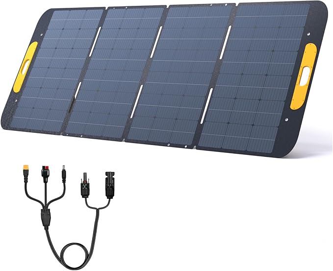 VTOMAN VS400 Portable Solar Panel 400W 40V, 23% Efficiency Foldable Solar Panel w/ IP67 Waterproof & MC-4 Anderson XT60 DC5521 Adapters & Adjustable Kickstands, Off-Grid Power for Home & Camping