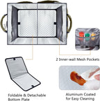 Large Grill Caddy with Paper Towel Holder – Collapsible BBQ Organizer for Camping, Tailgating, RV, Boating – Grilling Gifts for Men – Griddle Tote Bag with Shoulder Strap – Outdoor Essentials