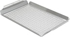 LITTLE GRIDDLE GT-525 Grill Pan and Grill Basket Set, High Sidewalls with Built-in Handles, Stainless Steel & Vented Design - Silver