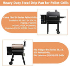 AJinTeby Drip Tray Heat Baffle Replacement for Camp Chef 24 Series Pellet Grills, PG24SG-4, SmokePro SG 24, STX 24, Heavy Duty Steel Drip Pan Fits Traeger Pro 20 22 575 Series