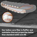 MEREZA Mummy Double Sleeping Bag for Adults with Pillow Cold Weather 0 Degree 2 Person Sleeping Bag for Big Tall Mens Couples Family Camping