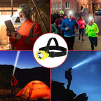 High Lumens LED Mining Headlamp with Hat - Waterproof, Durable, Long-Lasting Rechargeable Headlight, Adjustable Strap, Perfect for Miners Camping Hiking (KL3.0 Yellow with Hat)