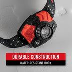 Coast FL85 615 Lumen Dual Color Pure Beam Focusing LED Headlamp with Twist Focus Hinged Beam Adjustment, Hard Hat Compatibility and Reflective Strap, Red