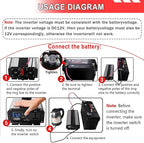 5000-12000w Pure Sine Wave Inverter Camping Inverter Portable Power, DC 12 V, 24 V, 48 V, 60 V, 72 V a CA 110 V for Home/RV/Truck/Car/Camping/Solar 24V-6000W