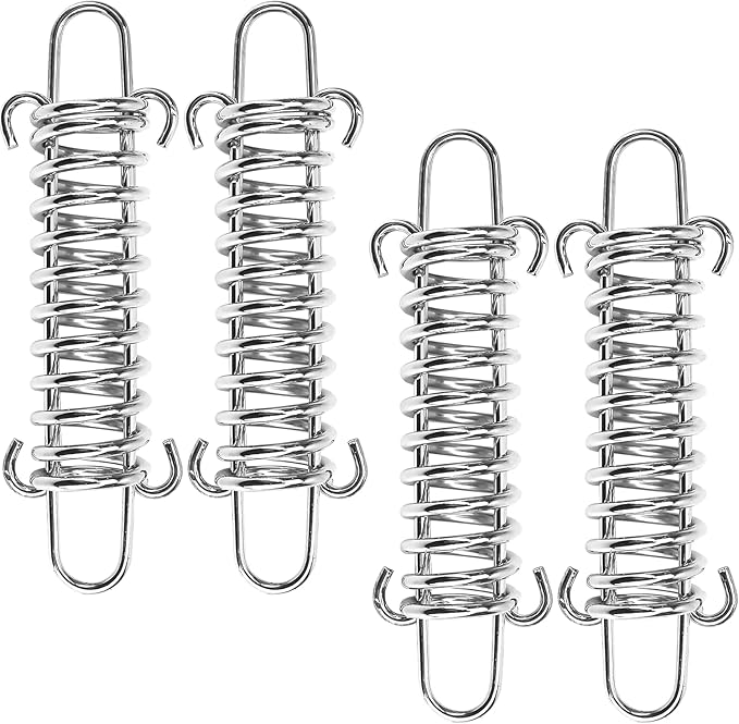 4Pcs Tent Spring Buckle,Heavy Duty Stainless Steel Awning Rope Tensioner, Tarps, Tents, Wire Racks Accessories