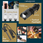 Gifts for Christmas Survival Kits for Men Dad Husband Him, 13 in 1 Survival Gear and Equipment Tactical Tools for Camping Hiking Hunting Outdoor Adventure, Cool Birthday Idea