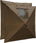 Clam Quick-Set Wind & Sun Panels – 2-Pack Brown Accessory for Screen Shelter – Outdoor Sidewalls for Shade & Privacy – Durable Poly-Oxford with Carry Bag – Tent Not Included