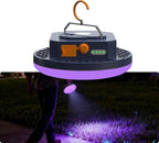 10000mAh Rechargeable UV Light 395nm UV / 6500K Camping Blacklight , 3000 Lumens Tent Light, Glow Lights for Party , Bedroom, Fluorescent Poster , Dog/Cat Urine Halloween Black Light (UV) (Standard)