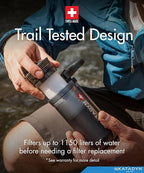Katadyn Hiker Pro Hand Pump Water Filter for Backpacking, Camping, Emergency Survival