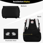 xigua Sport Stripe Baseball Cooler Backpack Leakproof Large Capacity Insulated Backpack Cooler Bag Lunch Bag for Work/Hiking/Camping/Beach/Fishing