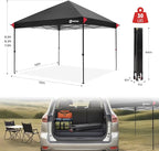 Sekey 10x10 Pop Up Canopy with One Push Setup-Easy Up Canopy with 99% UV Blocking - Instant Outdoor Sun Shade for Events, Parties, Camping- Commercial Gazebo with Weight Bags,Wind Proof&Waterproof