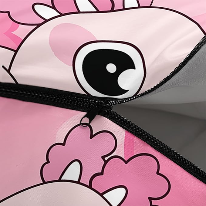 AILONEN Kawaii Panda Sleeping Bags,Lightweight & Waterproof,3 Season Warm & Cool Weather,Dreamy Purple Flower Animal Themed Sleeping Bags for Boys,Girls,Kids,Adults Travelling,Outdoors