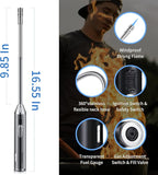 Long Grill Lighter,Refillable Butane,Windproof Flexible with Visual Fuel Window for Candles Grill BBQ Fireplaces Kitchen Camping(Butane Gas Not Included)
