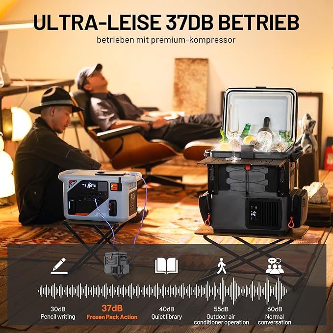 LiTHELi FrozenPack Wild 12V Car Refrigerator & Portable Electric Cooler with Cup Holder and Tabletop, 20L/21QT with 2 U20 Batteries, Backpack Design, -4~68℉ Travel Freezer for Camping, Road Trips, RV