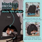 Hiccapop Daydreamer Blackout Tent for Pack and Play, Patented Portable Crib Tent, Blackout Canopy Crib Cover, Sleep Pod for Kids