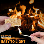 HGD Fire Starter(32pcs), Natural Charcoal Starters, Firestarters for Indoor Fireplace, BBQ, Campfire, Wood Stove, Chimney, Fire Pit, Grill, Smoker, Indoor Outdoor Use, Weather-Resistant