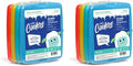 Cool Coolers by Fit & Fresh 4 Pack Slim Ice Packs, Quick Freeze Space Saving Reusable Ice for Lunch Boxes or Coolers, Multi Colored, 2 Packs of 4 (Pack of 6)