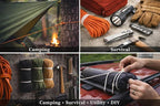 RopeHub 550 Paracord – 7 Strand Core Nylon Parachute Cord, 550 lb Test – Durable Utility Cord for Camping, Survival, DIY, Gear, Tents, Tarps – Multiple Colors & Lengths