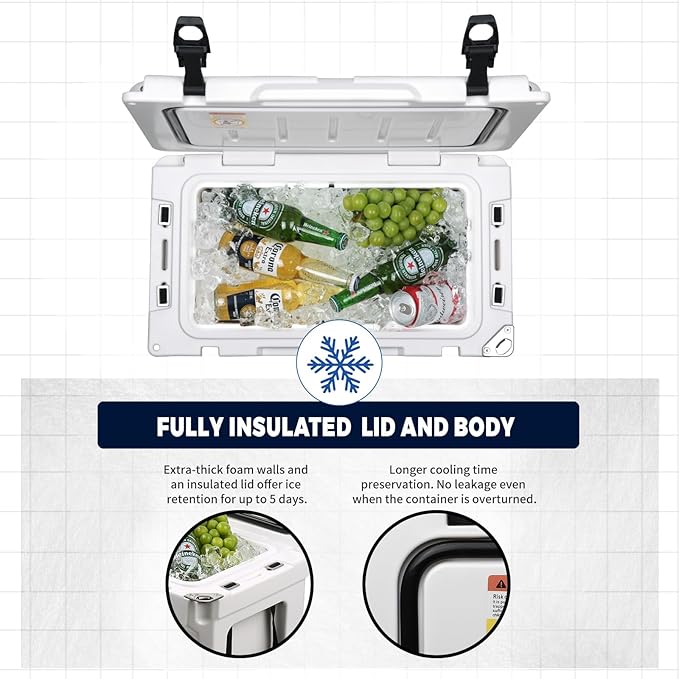 EchoSmile 25/30/35/40/60/75 Quart Rotomolded Cooler, Built to Stand up to The Rigors of The Journey
