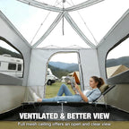 REDCAMP Canopy Camping Tent for Pop Up Canopy Tent, Inner Tent Converts Straight Leg 10'x10' or 10'x20' Canopy into Camping Tent, Fits 4-6 Person(Frame/Shelter NOT Included)