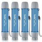 4 Pack Water Filter Straw, Portable Personal Water Filtration System, Water Purifier Survival, Emergency Preparedness for Camping Hiking Drinking Travel Hunting and Family Outing