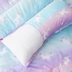 Bunnikins & Clover Toddler Nap Mat with Removable Pillow, Nap Mats for Preschool, Easy Clean Toddler Nap Pad for Kindergarten, Kids Sleeping Bag for Travel Camping