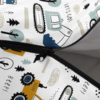 Kids Sleeping Bag for Boys Girls,Construction Truck Print-Lightweight Warm Portable Outdoor Indoor-Waterproof Cold Weather Resistant Sleeping Bag for Camping Hiking(Truck)