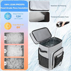 Insulated Cooler Backpack, 40L Leakproof Backpack with Double Compartments for Men & Women, Large Lunch Cooler for Camping, Beach, Travel, Picnic, Up to 48 Cans