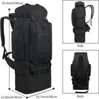 80L 100 liters Hiking Backpack Camping Rucksack, Men Outdoor Travel Climbing Knapsack Mountaineering Trekking Backpack