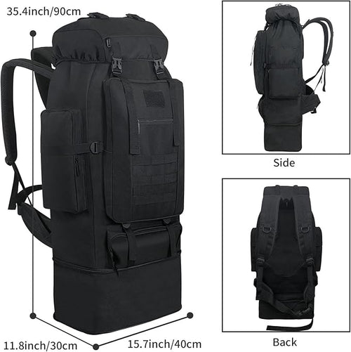 80L 100 liters Hiking Backpack Camping Rucksack, Men Outdoor Travel Climbing Knapsack Mountaineering Trekking Backpack