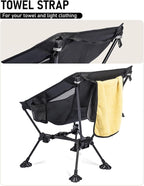 WildCall Lightweight Folding Camping Chair Compact Beach Chair with Anti-Sinking Large Feet