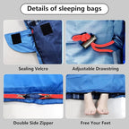 ShinHye Double Sleeping Bag for Adults with 2 Pillows, Camping Sleeping Bags Flannel Cotton 2 Person Sleeping Bags XXL Queen Size Sleeping Bag for Cold Weather
